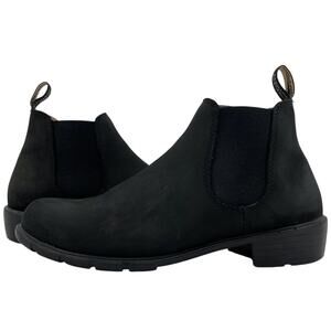 Blundstone Black Nubuck 1977 Low Cut Ankle Boots Dark Chelsea Booties Size 8.5